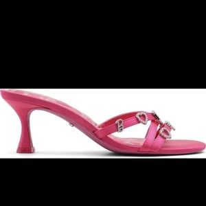 Barbie x Aldo limited Edition Collection  Mule Heeled Sandals in Fuchsia Sz 5,11